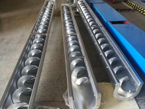 Stainless steel shaftless screw conveyor