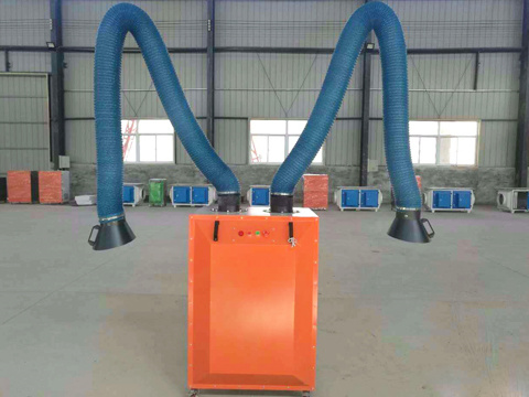 Double-arm welding fume purifier